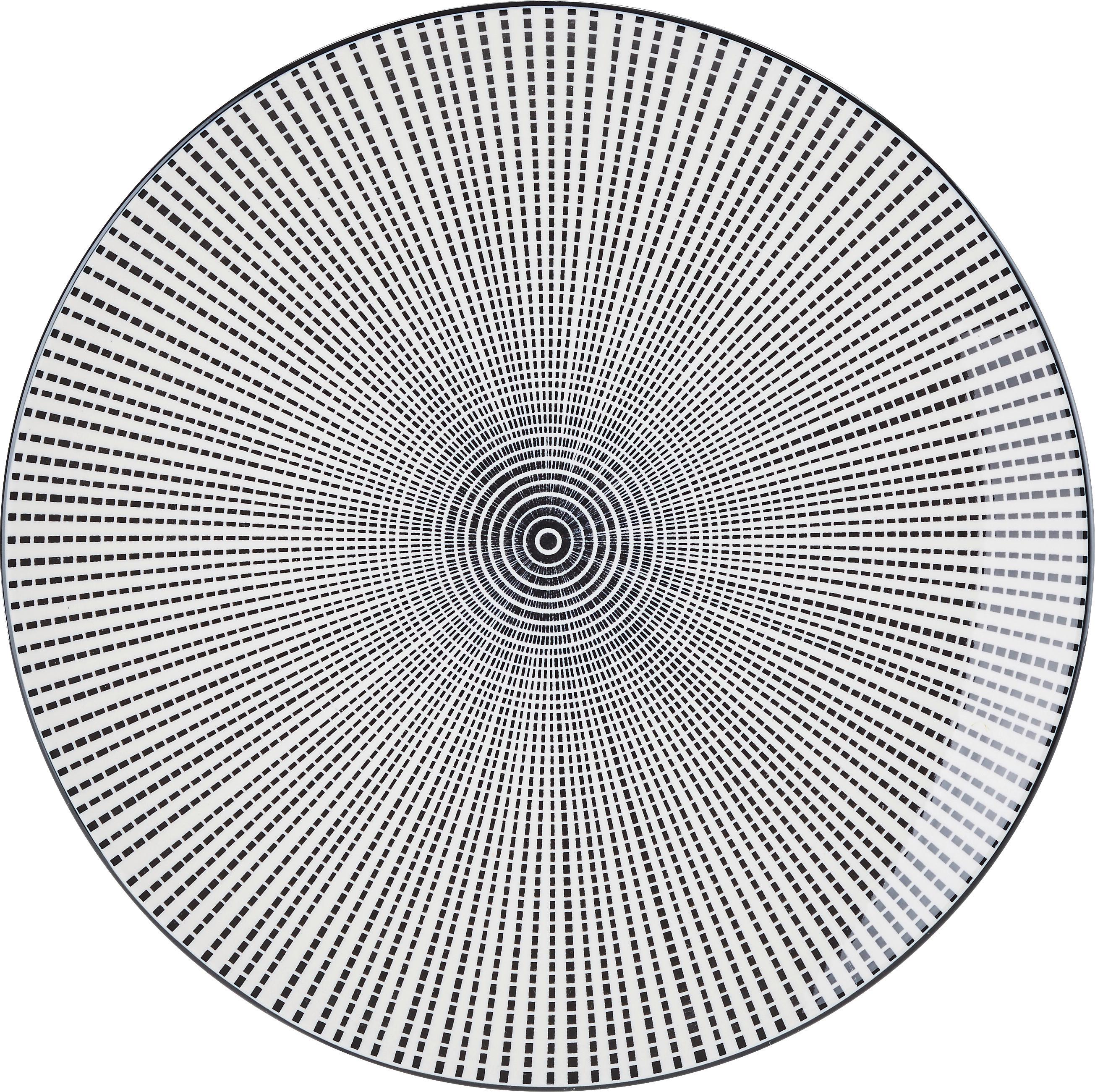 MATTALLRIK SHIVA - vit/svart, Lifestyle, keramik (26/2,5cm) - Modern Living