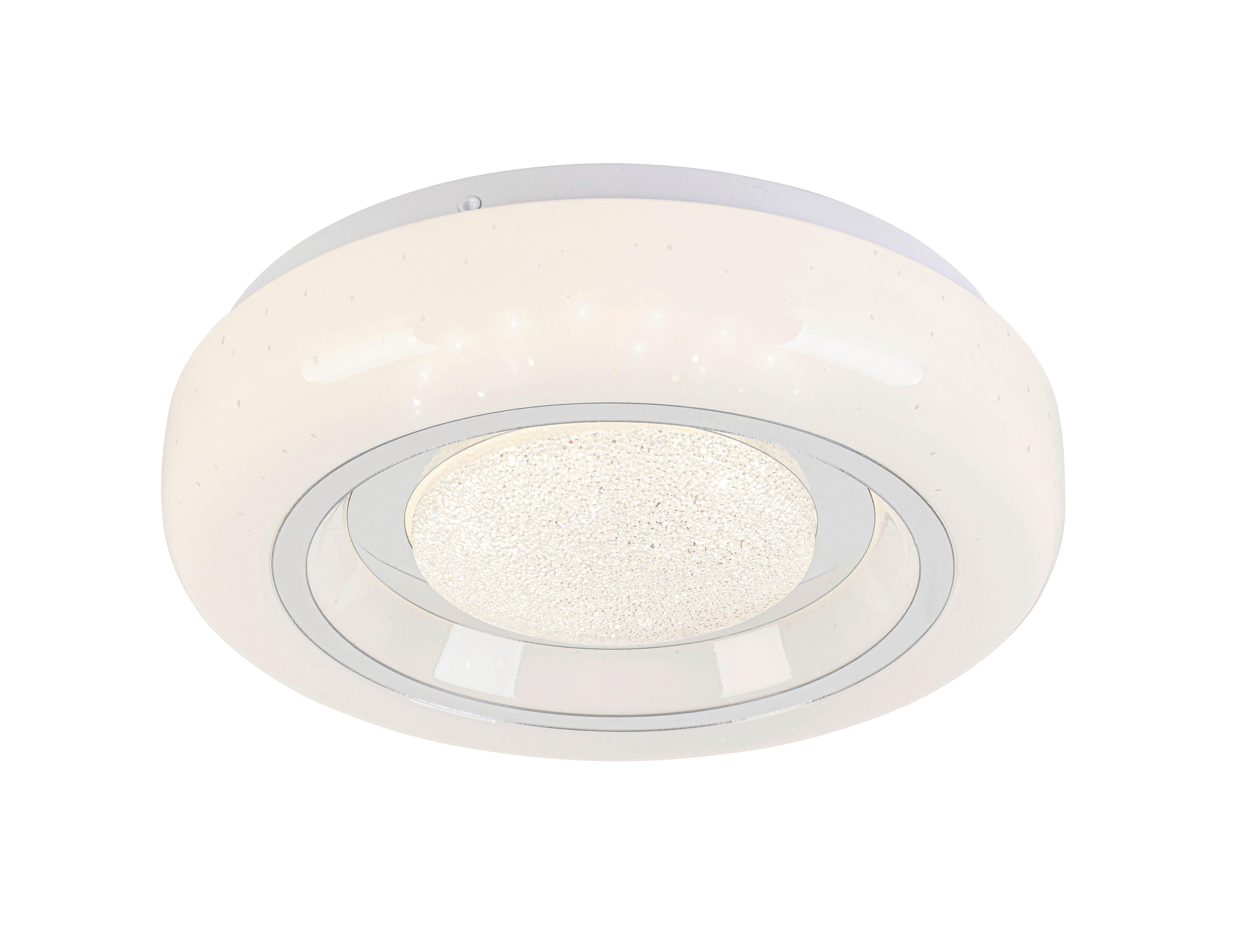 LED-Deckenleuchte Ali Weiß/Chromfarben max. 12 Watt - Chromfarben/Weiß, MODERN, Kunststoff/Metall (26/5,5cm) - Mömax