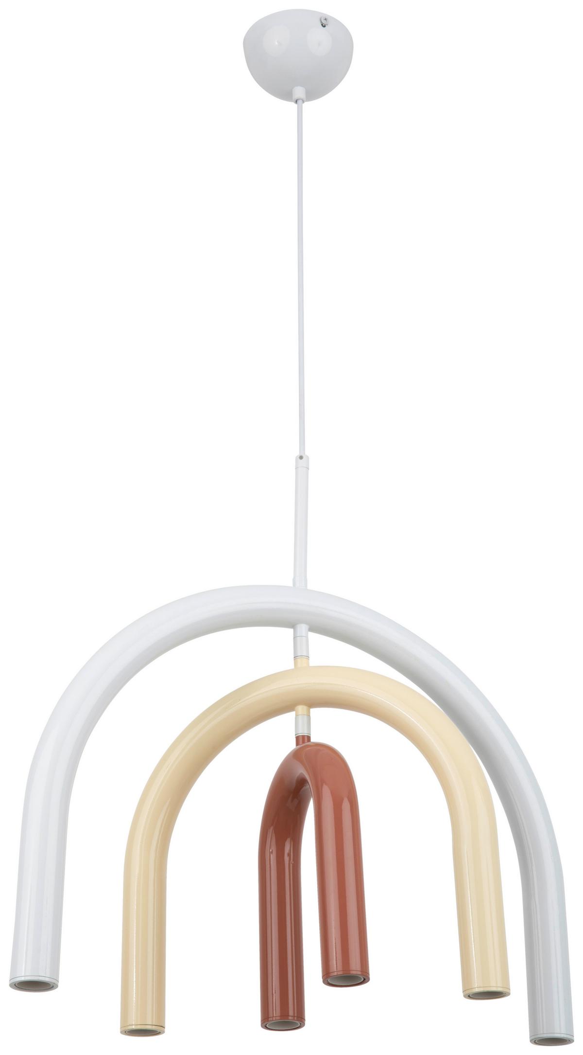 LAMPA WISZĄCA KEKE - czerwony/kremowy, Design, metal (45/35/120cm) - Collett's Monde