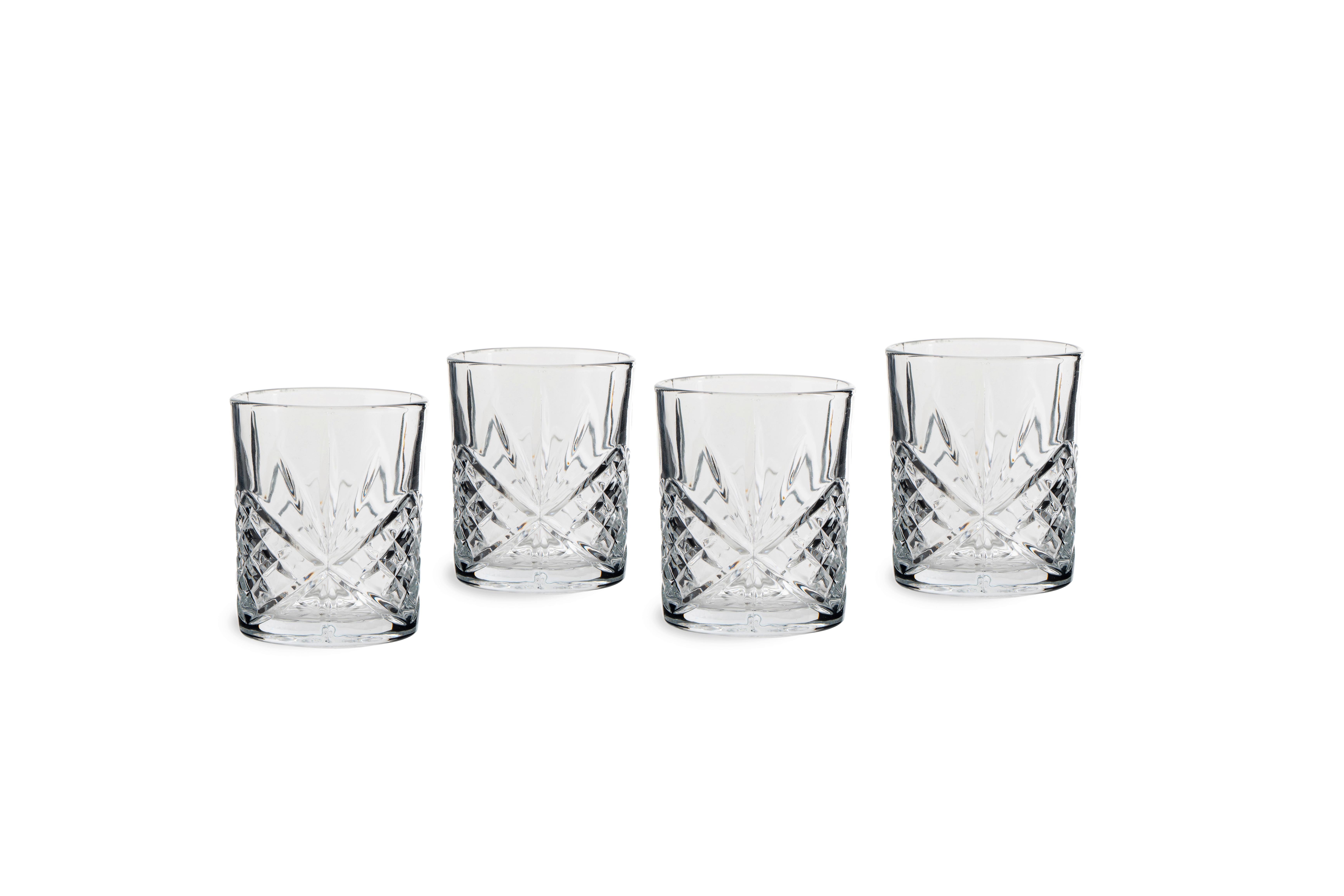 Set Kozarcev Whiskey, 4 Kos - prosojno, Basics, steklo (8.2/9.8cm) - Echtwerk