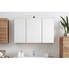 SPEGELSKÅP FLORIDA -EXKLUSIV- - kromfärg/ekfärgad, Modern, metall/trämaterial (100/64/20cm) - Premium Living