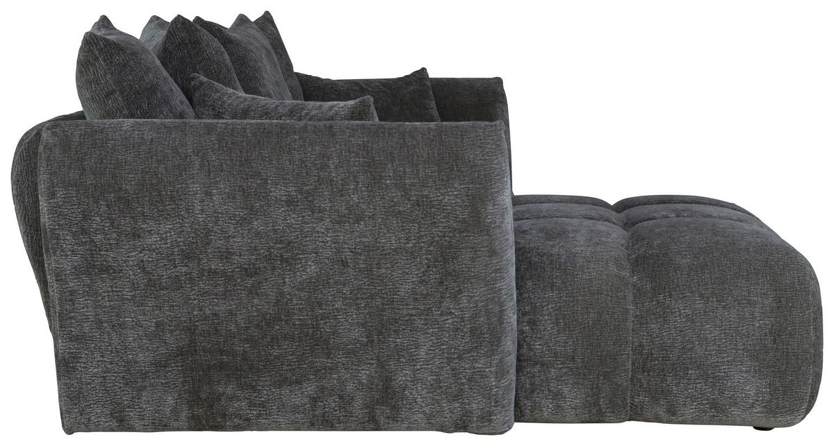 Ugaona Garnitura Cammellio - crna/grafitno siva, Moderno, tekstil (296/75-95/189cm) - Mömax