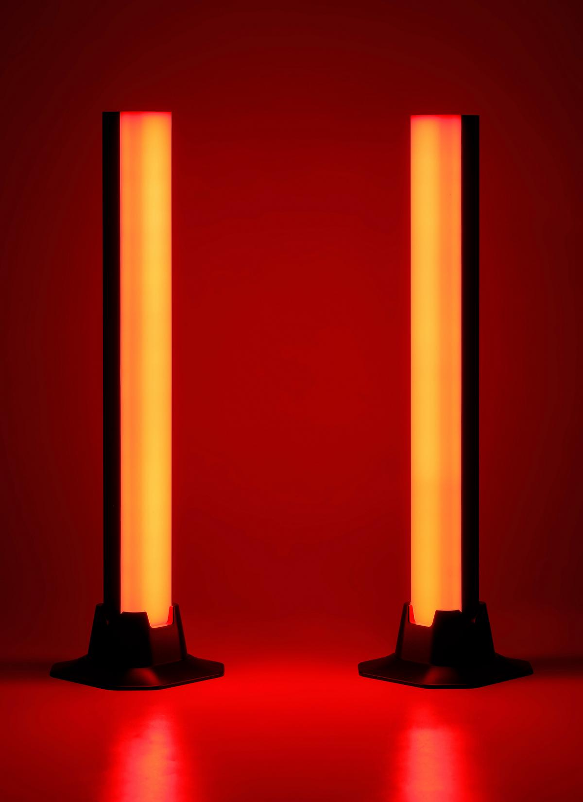 LED Asztali Lámpa Rizi 2db - fekete, Modern, műanyag (9/3/32cm) - Mömax