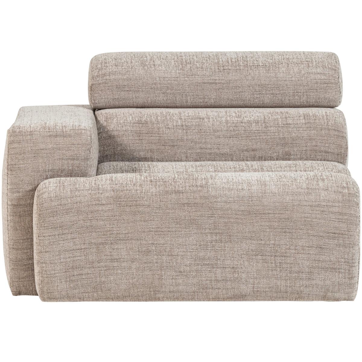 Sofaelement Novi Naturfarben B: 109cm - Schwarz/Naturfarben, Design, Kunststoff/Textil (109/86/113cm) - Livetastic