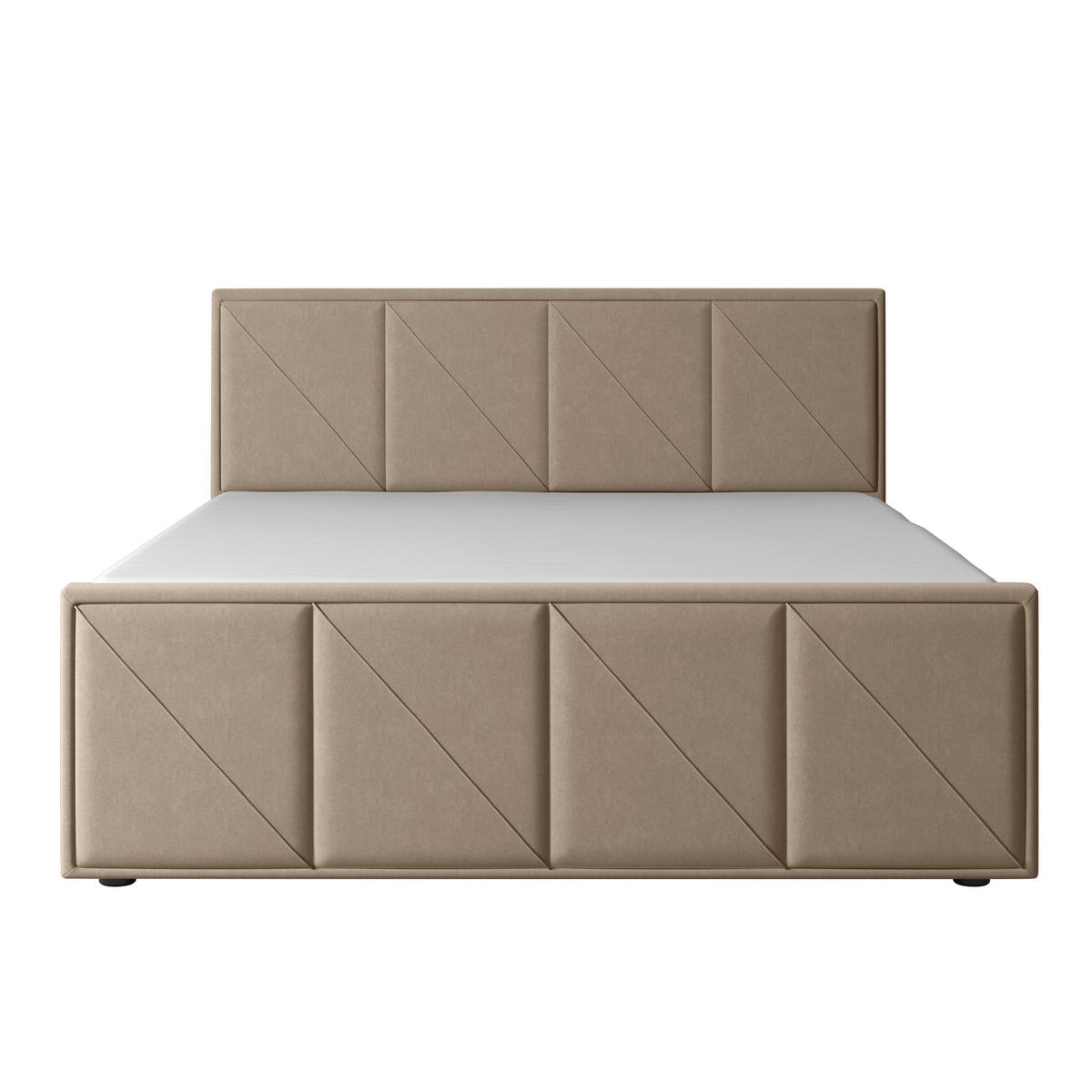 Boxspringbett Oslo ca. 180x200 cm Beige - Beige, MODERN, Holz/Kunststoff (180/200cm) - MID.YOU