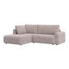 ECKSOFA GIA - Hellgrau/Schwarz, MODERN, Holz/Kunststoff (261/197cm) - Bessagi Home