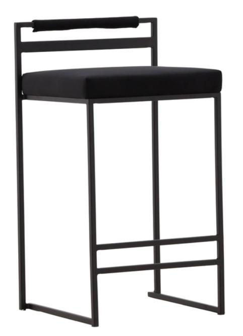 BARHOCKER-SET OPELIKA - Schwarz, Design, Textil/Metall (45/80/41cm) - Livetastic