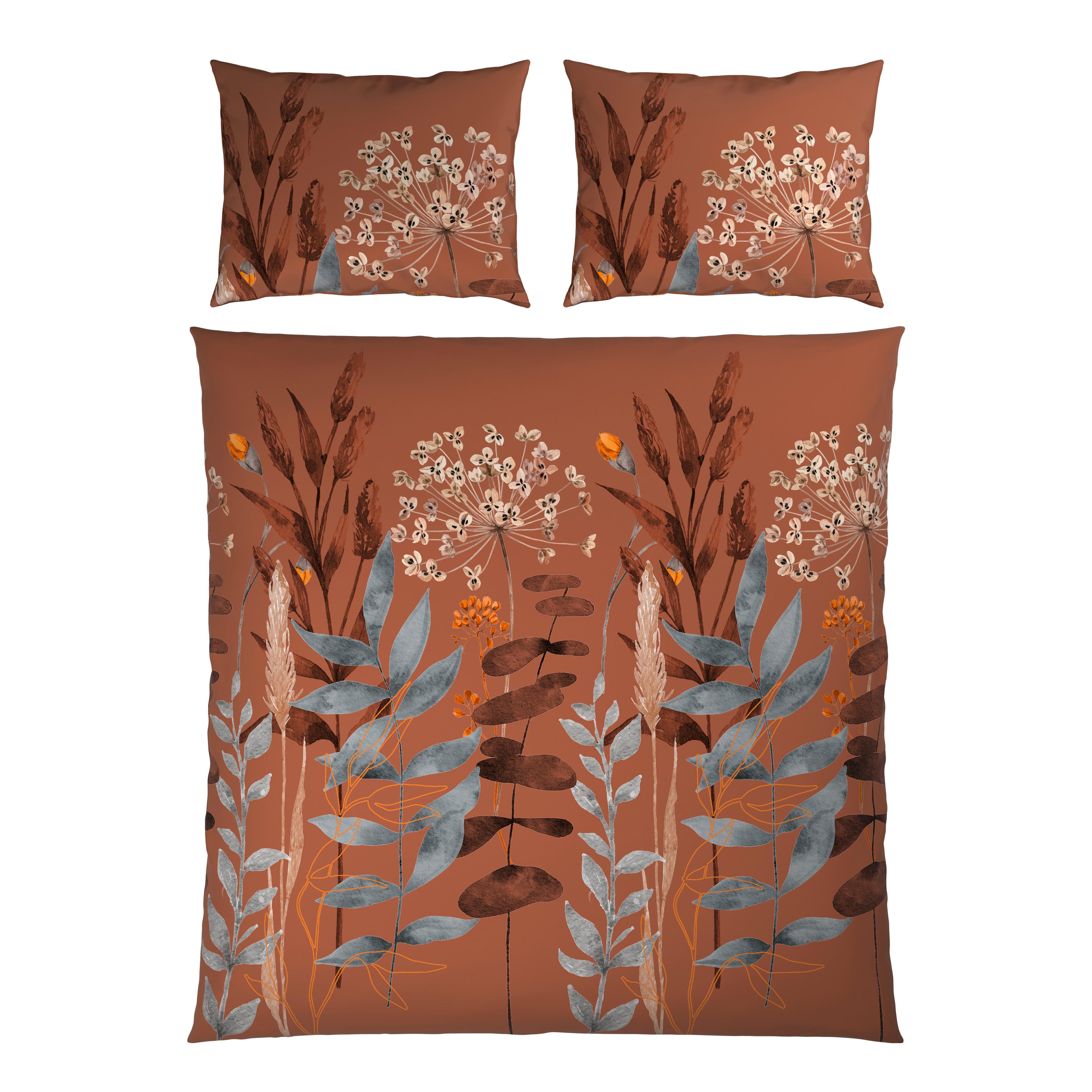 Lenjerie de pat Leavi cca. 200/220/2X50/70 cm - cafeniu, Modern, textil (200/220cm) - Mömax