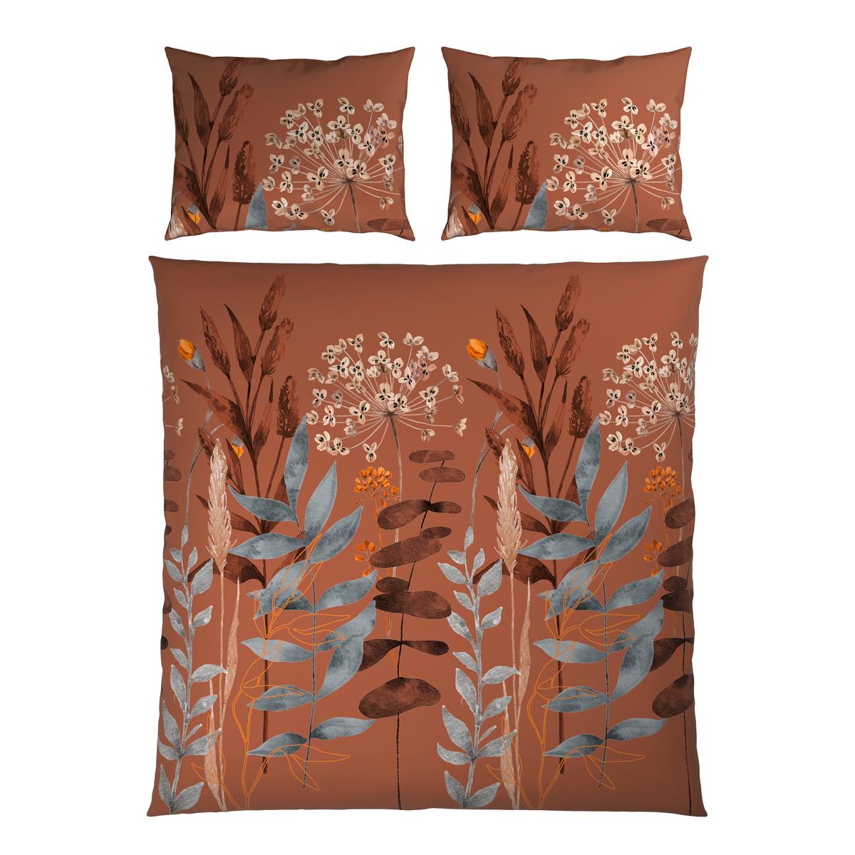 Lenjerie de pat Leavi cca. 200/220/2X50/70 cm - cafeniu, Modern, textil (200/220cm) - Mömax