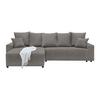 Ecksofa Alatri Dunkelgrau - Dunkelgrau/Schwarz, MODERN, Kunststoff/Textil (289/90/176cm) - Based