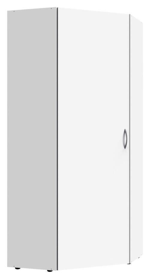 SZAFA NAROŻNA MULTIRAUMKONZEPT - biały/kolor aluminiowy, Konventionell, materiał drewnopochodny/tworzywo sztuczne (80/185/80cm) - Xora