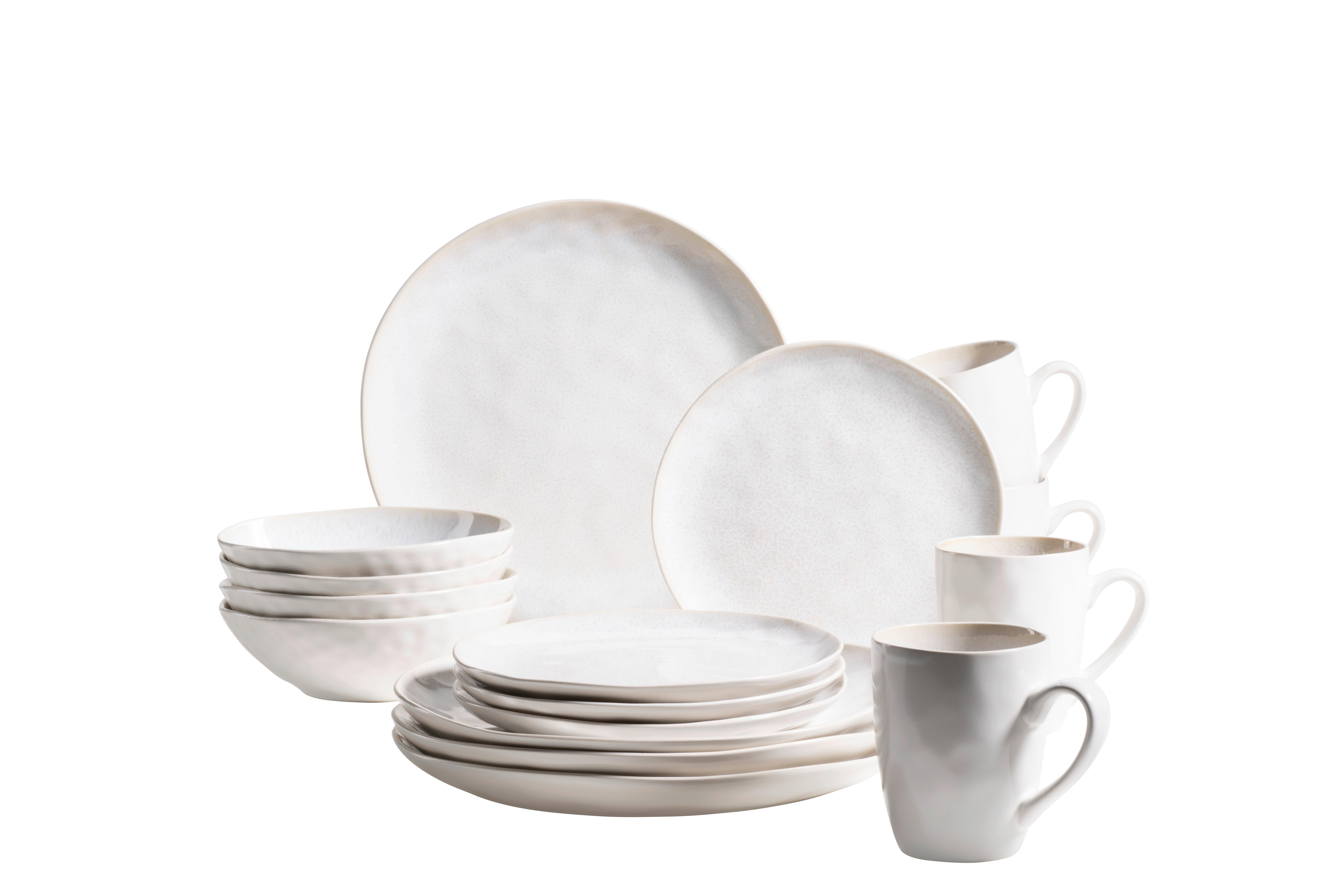 Kombiservice 931856 Weiss Postsicher - Weiss, Basics, Keramik (34,7/32/35cm) - Mäser