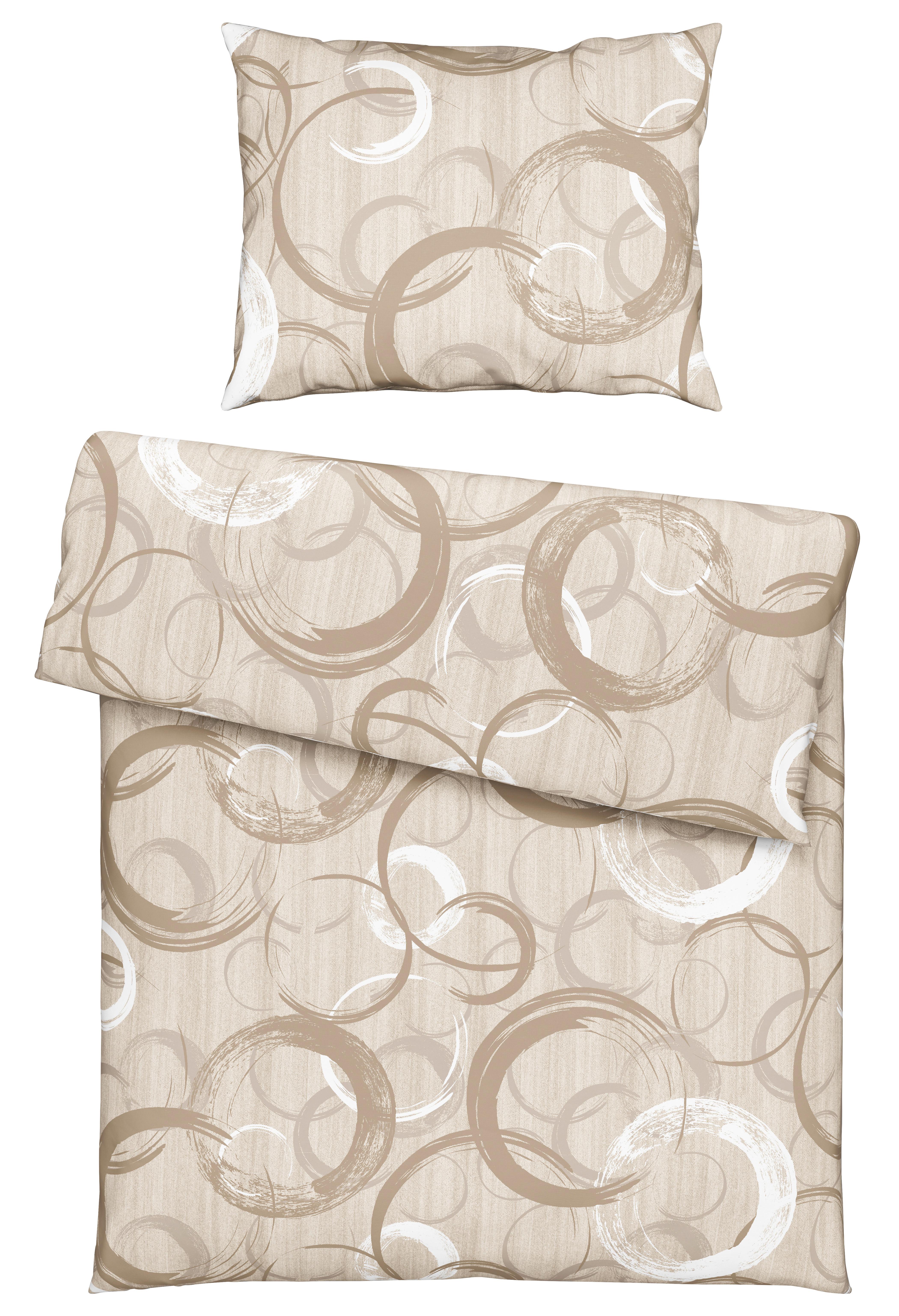 Bettwäsche New Circles Beige ca. 140x200cm - Beige, Textil (140/200cm) - Modern Living
