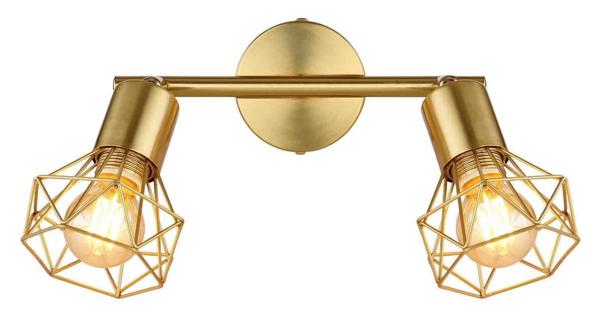 Reflektor Xara I - zlate barve, Design, kovina (22/8/19cm) - Globo