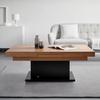 SOFFBORD 2IN1 III - svart/ekfärgad, Modern, metall/trämaterial (133-170/51,5-77,5/80cm) - Mömax