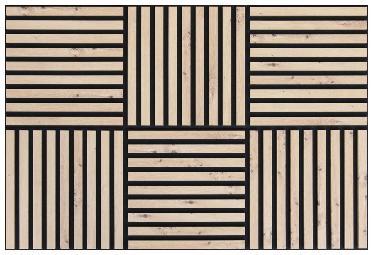 PANEL AKUSTYCZNY DP40 - dąb artisan, Design, materiał drewnopochodny/tkanina (40/40/1,8cm) - Xora