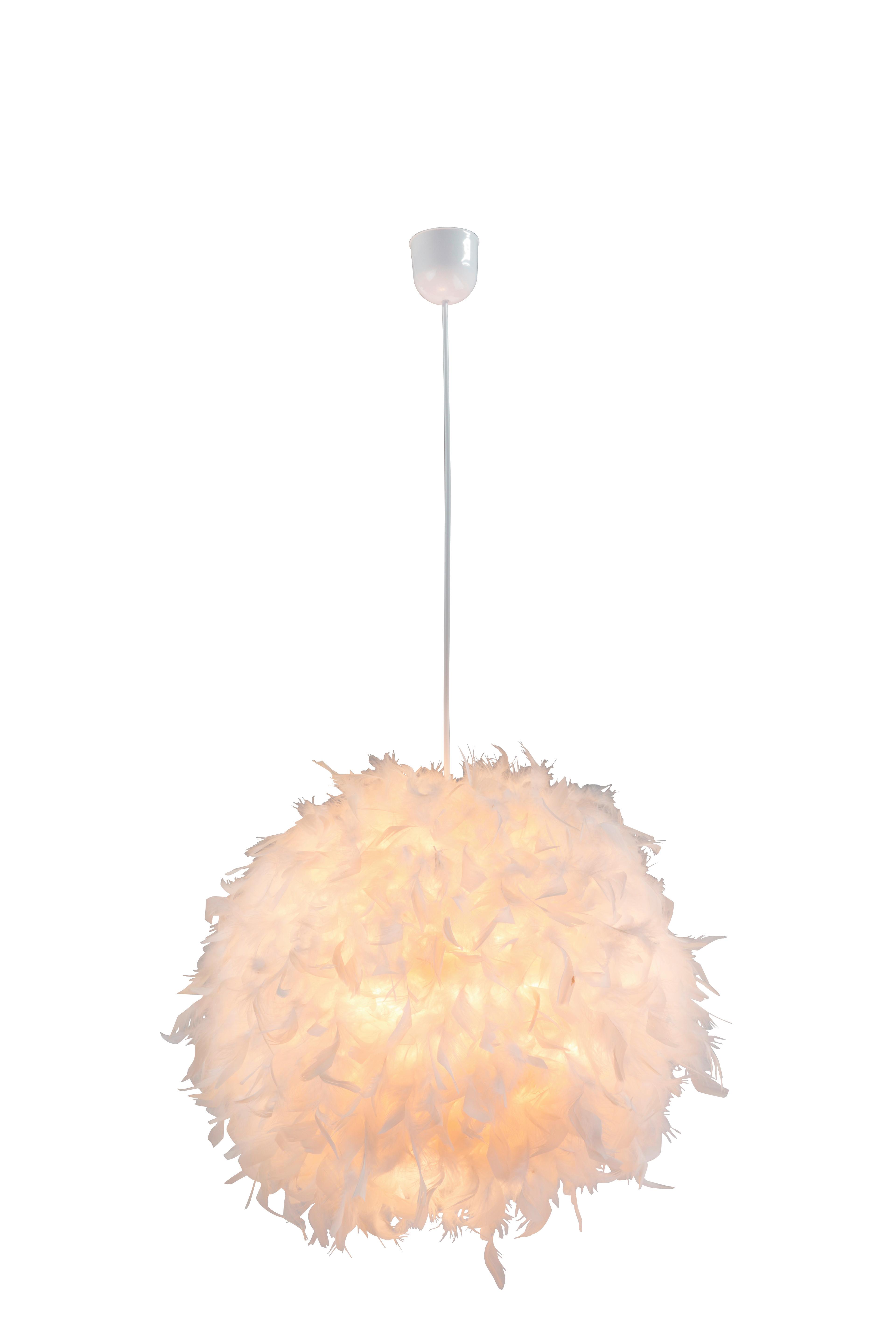 Hängeleuchte Katunga max. 40 Watt - Weiß, Basics, Kunststoff/Textil (45/120cm) - Globo