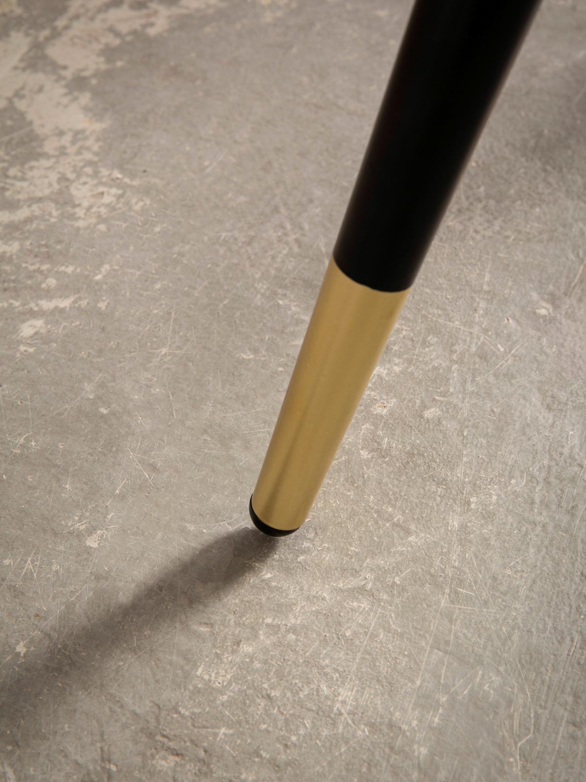 ESSTISCH WL6.976 - Weiss/Goldfarben, Design, Holzwerkstoff/Metall (75/75/76cm) - Livetastic
