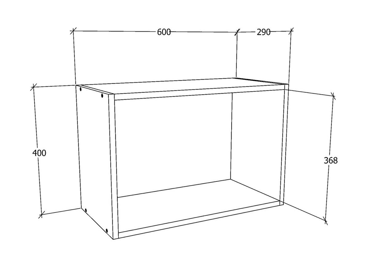 Kuhinjska Zgornja Omarica Esilo, Siva, Bela - bela/barve aluminija, Konvencionalno, kovina/leseni material (60/40/31cm) - MID.YOU