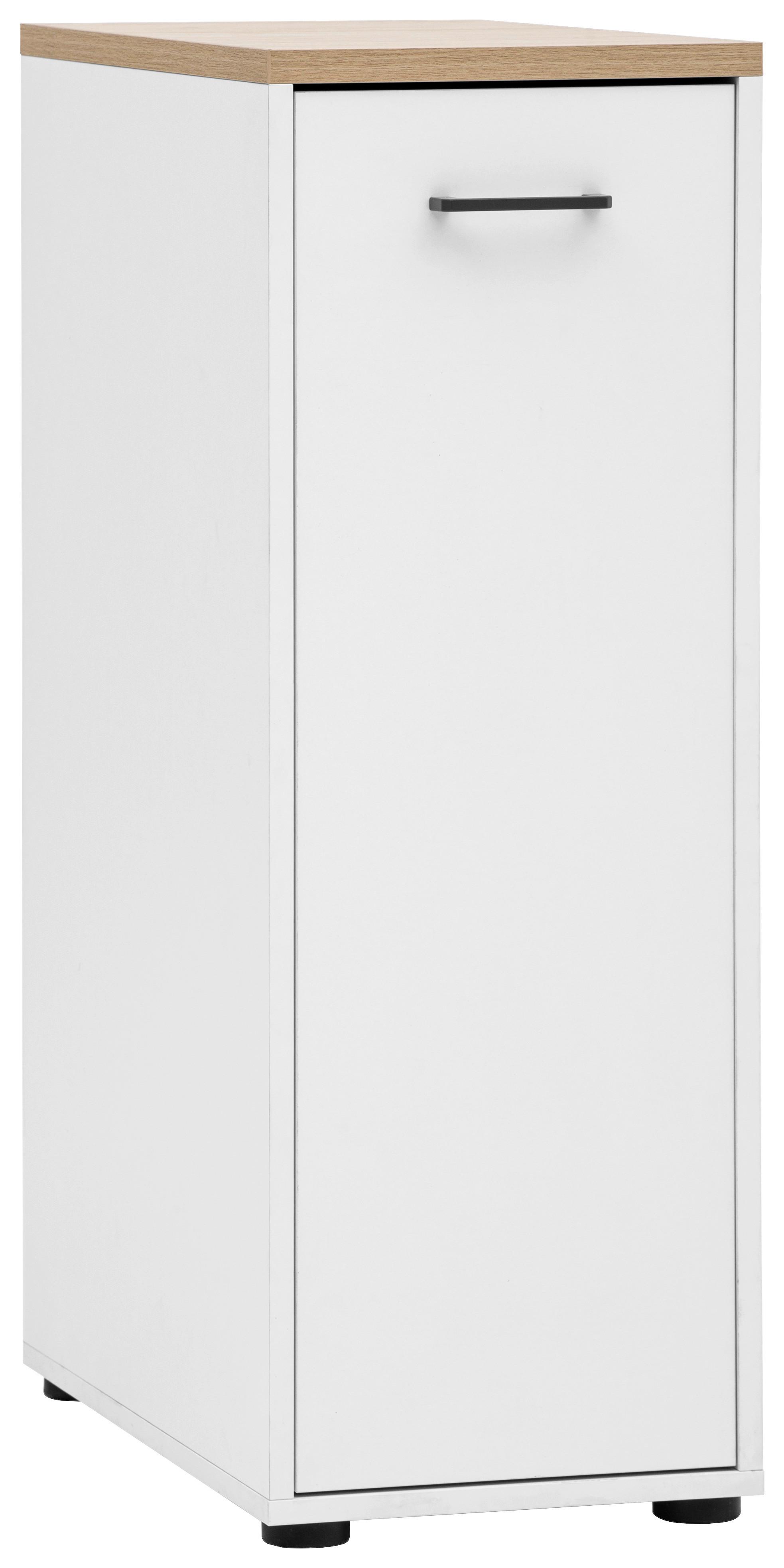 Apothekerschrank Solea Weiß/Eiche - Eichefarben/Anthrazit, MODERN, Holzwerkstoff/Metall (32,6/95,8/60cm) - MID.YOU