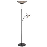 LED-STEHLEUCHTE 58907 - Schwarz, Konventionell, Glas/Metall (40/180cm) - Globo