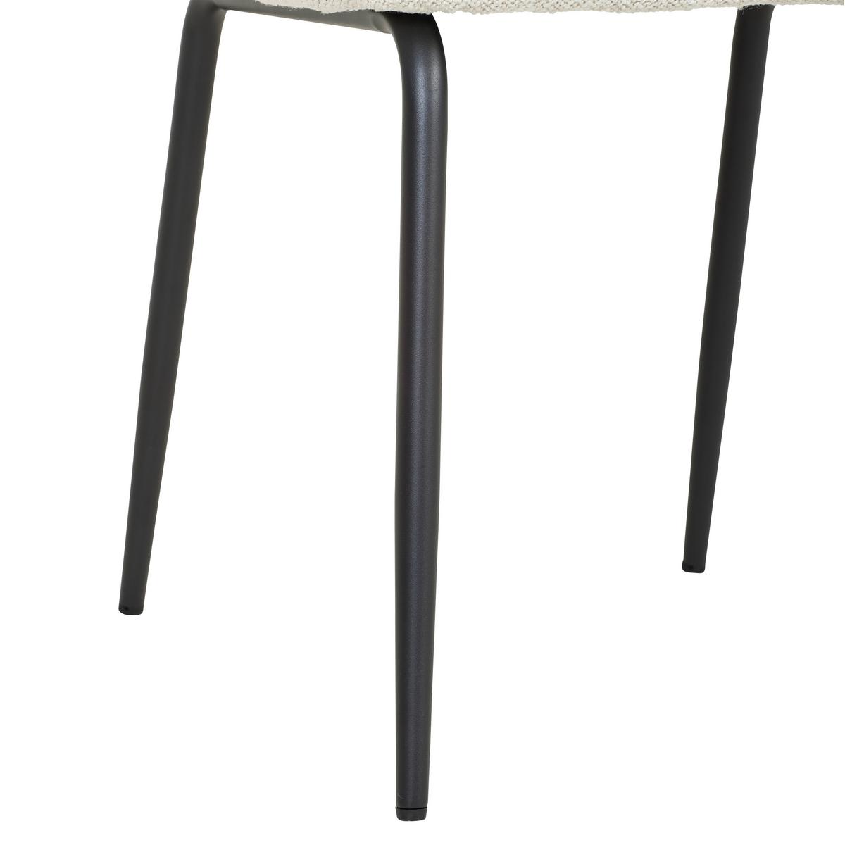 KRZESŁO PATRICIA - beżowy/kremowy, Modern, metal/tkanina (52/85/57,5cm) - MID.YOU