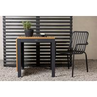 Balkontisch Diego klappbar ca. 70x70 cm Holz/Schwarz - Schwarz/Braun, KONVENTIONELL, Holz/Metall (70/70/75cm) - Gardenson