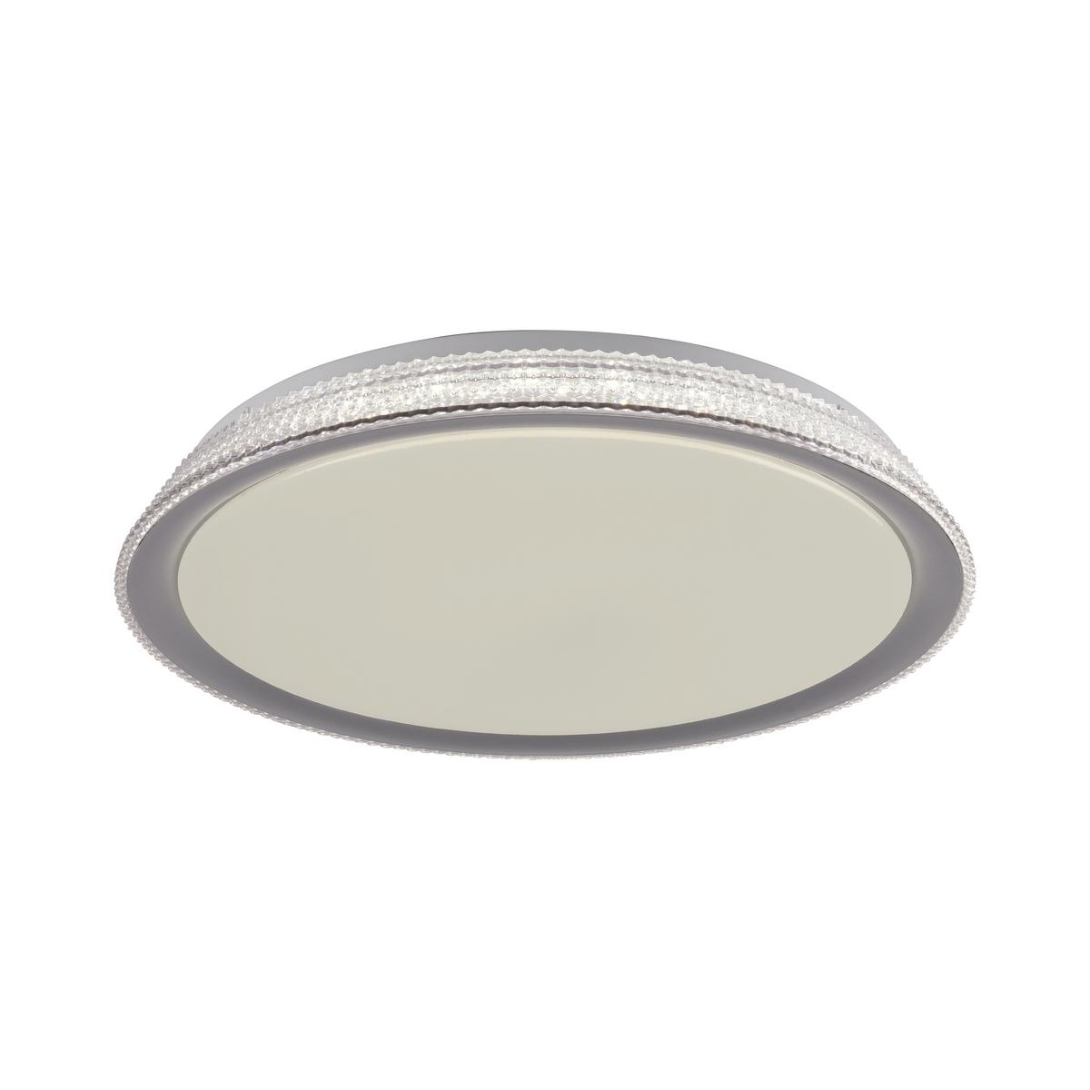 LED-Deckenleuchte Lolasmart Kari max. 40 Watt - Silberfarben/Weiß, Design, Kunststoff/Metall (51/51/9cm)
