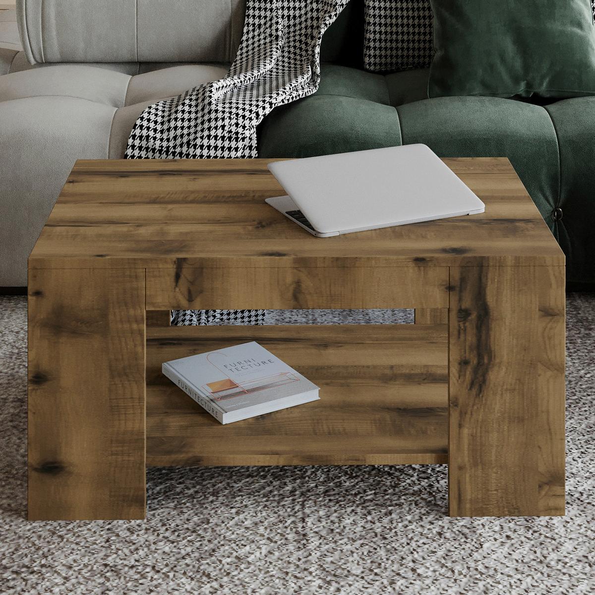 Couchtisch Lina Couchtisch - Nussbaumfarben, Design, Holzwerkstoff (90/60/44cm) - Livetastic
