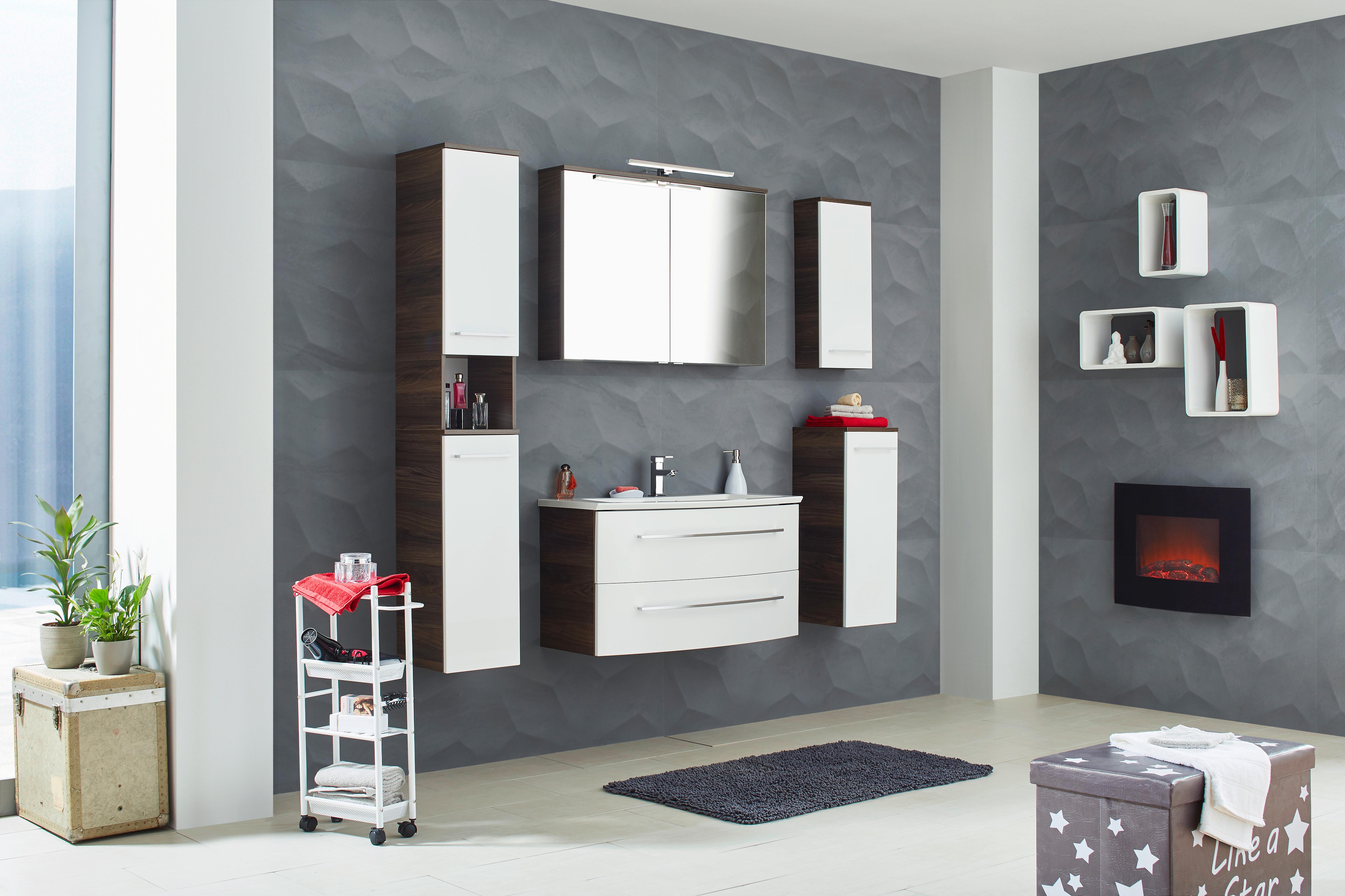 Stenski Regal Trient - bela, Moderno, kovina (45/40/35/30/25/20/20cm) - Modern Living