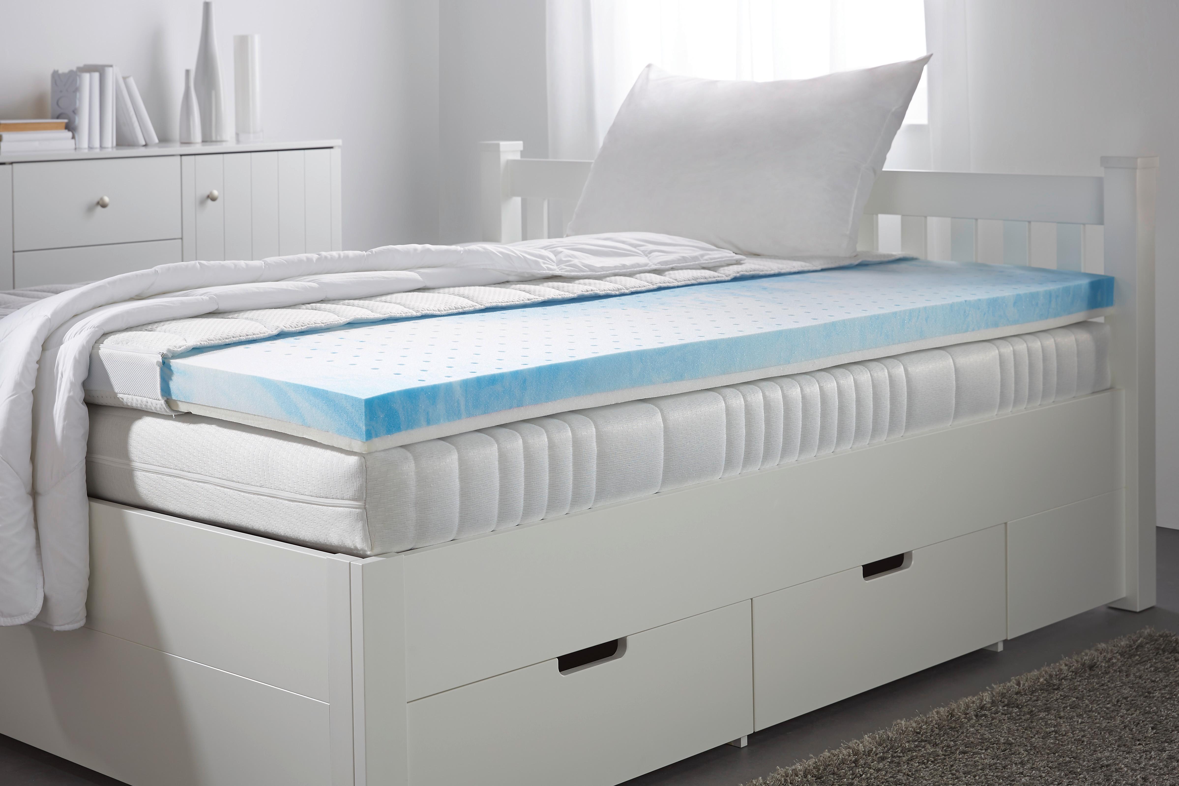 Topper aus Gelschaum ca. 160x200cm - Weiss (160/200cm) - Nadana