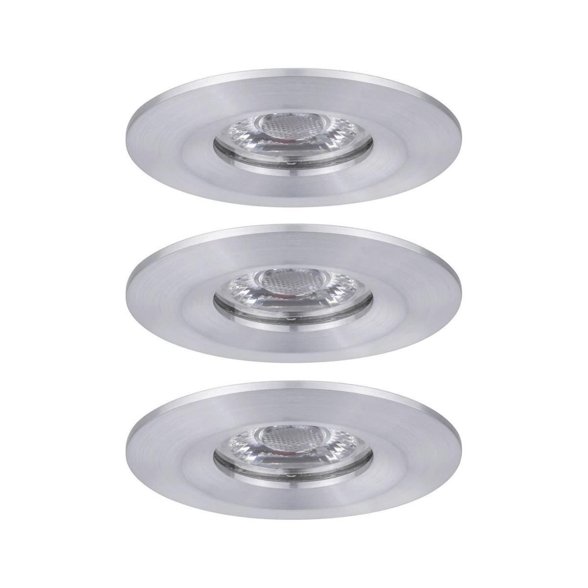 LED-Deckenleuchte Nova mini max. 4 Watt, 3-teilig - Alufarben, Basics, Metall (6,5cm) - Paulmann