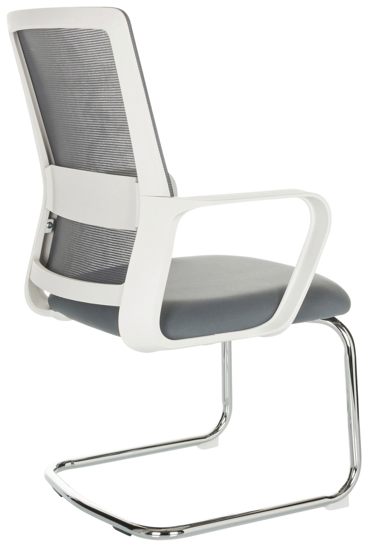 Konferenčni Stol Visiter W, Siva - srebrne barve/siva, Basics, kovina/tekstil (60/97-98/60cm) - MID.YOU