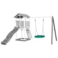 SPIELTURM A025.123.82 - Weiß/Grau, KONVENTIONELL, Holz/Kunststoff (356,6/241,9/349cm)