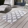 Outdoorteppich Club 70x140 cm - Weiß/Grau, MODERN, Textil (70/140cm) - MÖMAX modern living