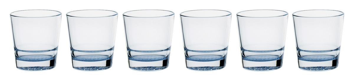 KOMPLET SZKŁA STOŁOWEGO ADORNO - jasnoniebieski, Modern, szkło (400ml) - Bessagi Home