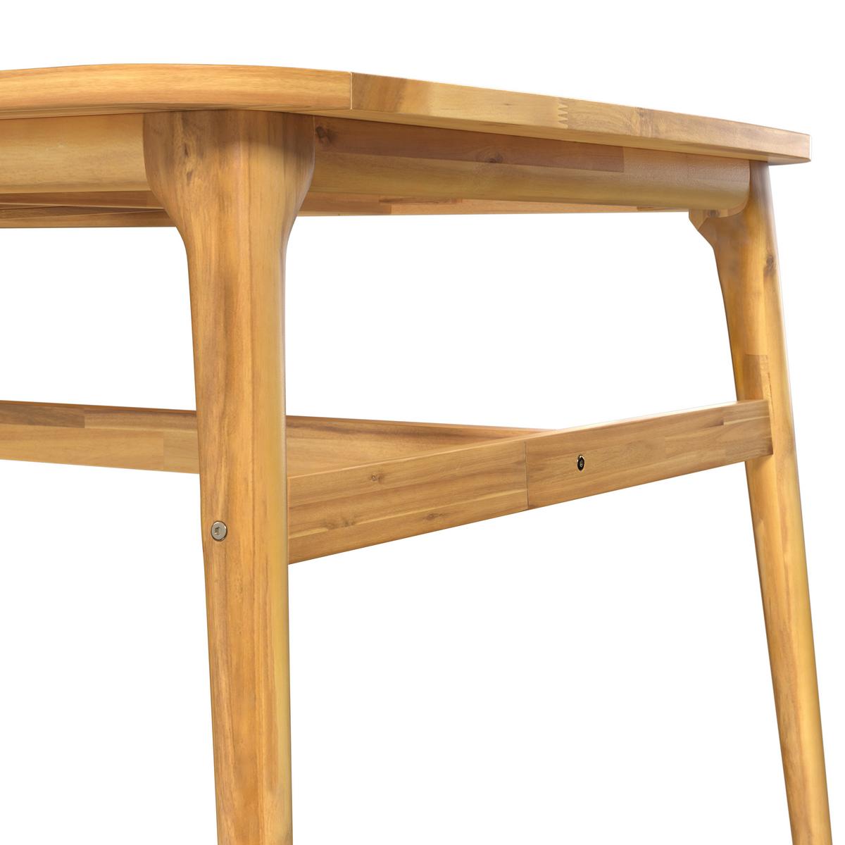 Vrtna Miza Nicola, Barva Tikovine, 160-200x90 - barva tikovine, Moderno, les (160-200/100/76cm) - Bessagi Garden