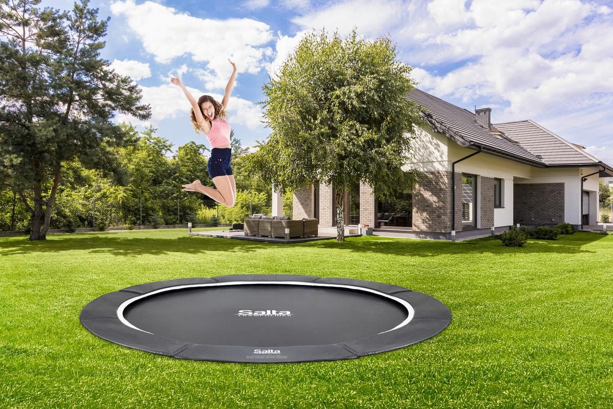 Bodentrampolin Salta Royal Ø ca. 305cm - Schwarz, Trend, Metall (305cm) - Salta