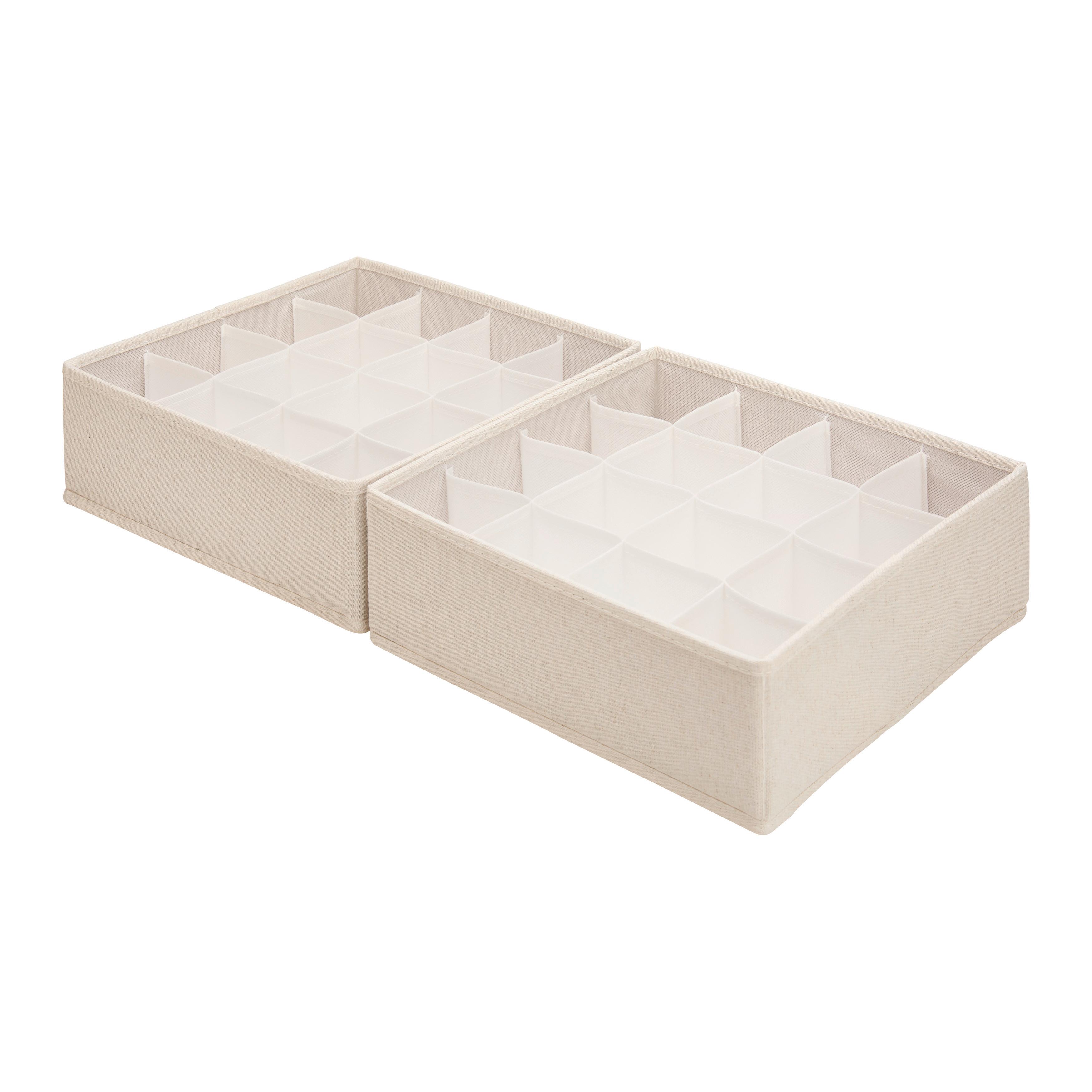 FÖRVARINGSLÅDOR SET LOUIS - 4PCS - beige, Modern, papper/textil - Mömax