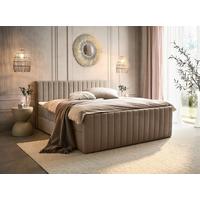 Box Krevet Sontje - crna/taupe, Konvencionalno, tekstil/plastika (140/200cm) - Modern Living