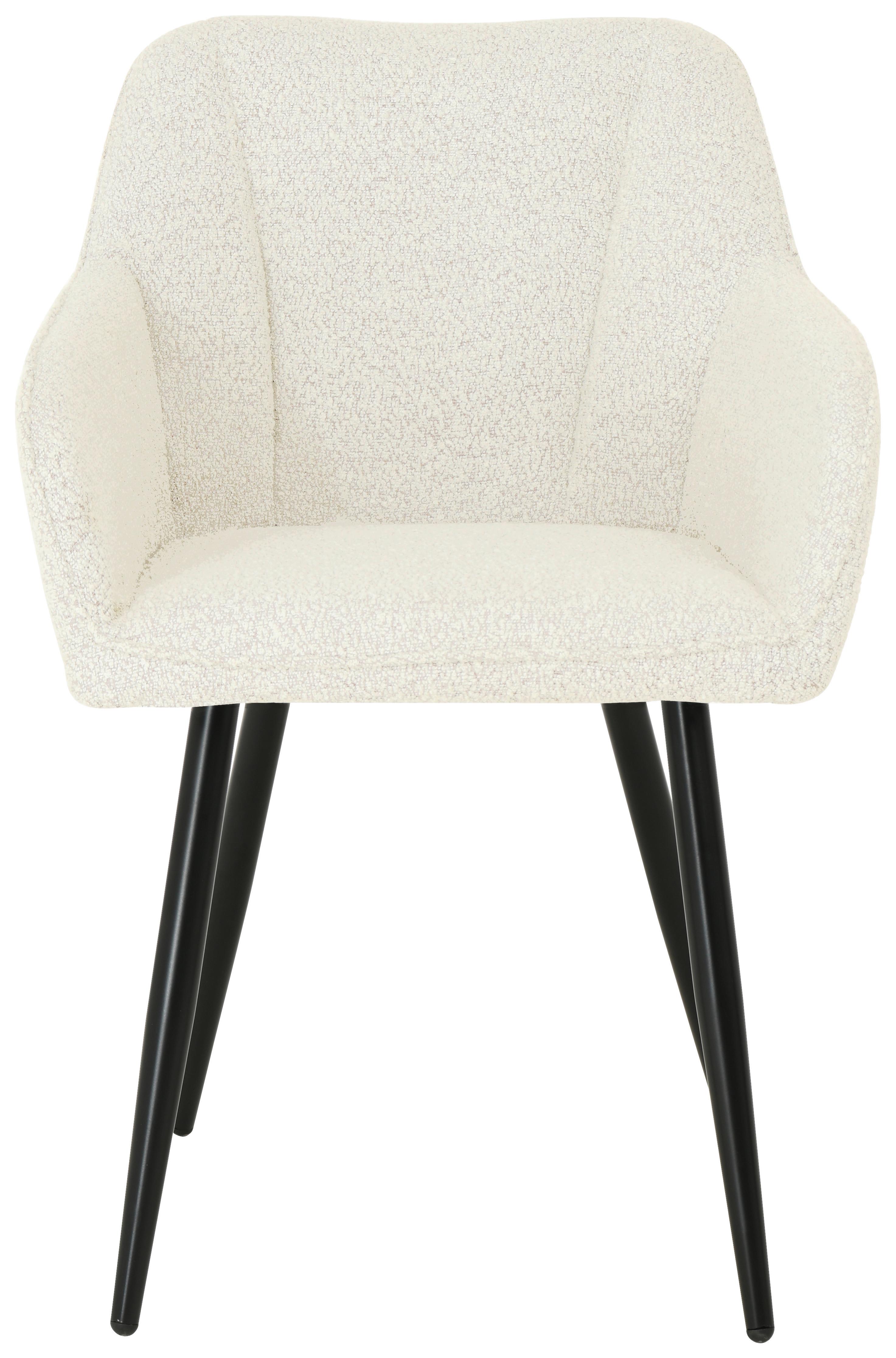 Naslanjač Caro, Bela - črna/bela, Konvencionalno, kovina/tekstil (61/82/55cm) - Nedis SmartLife