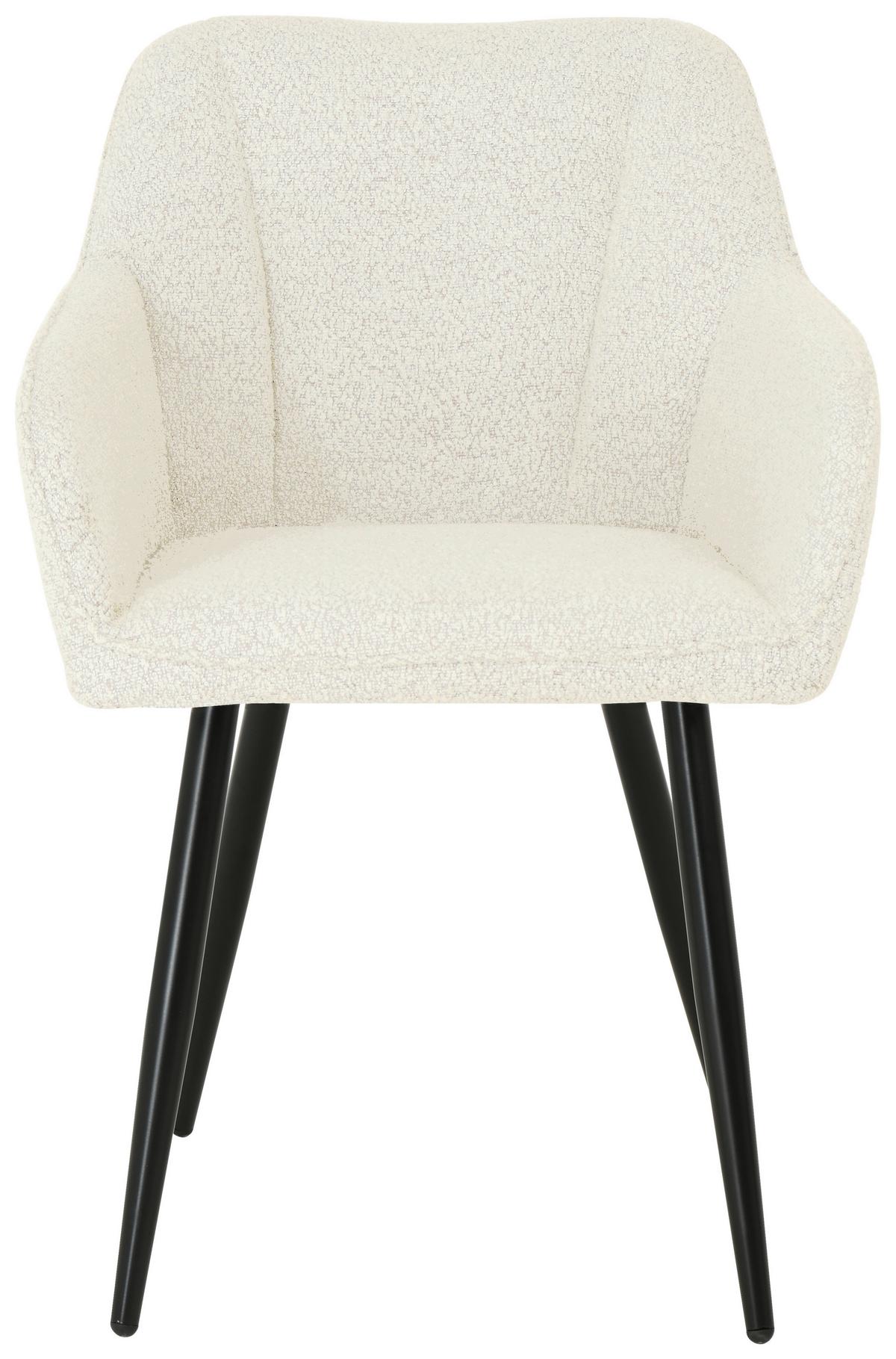 Naslanjač Caro, Bela - črna/bela, Konvencionalno, kovina/tekstil (61/82/55cm) - Nedis SmartLife
