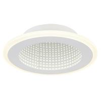 LED-DECKENLEUCHTE 48919-12R - Weiss/Opal, Design, Kunststoff/Metall (22,5/4cm) - Globo