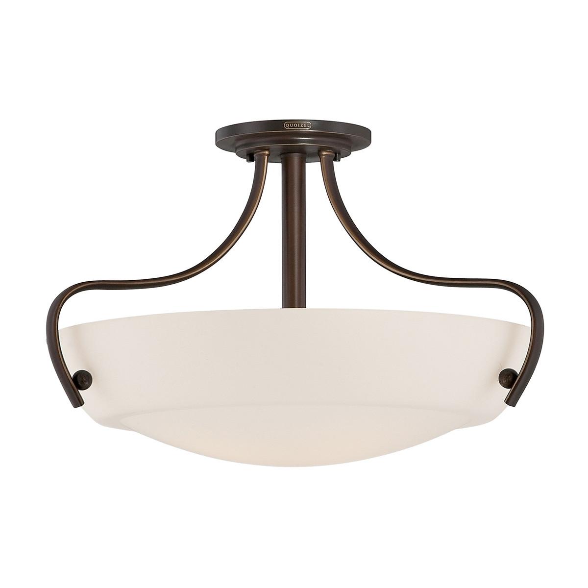 Stropna Svjetiljka Chantilly - brončane boje/tamno smeđa, Natur, staklo/metal (45.7/30.5cm) - Elstead Lighting