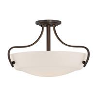 Stropna Svjetiljka Chantilly - brončane boje/tamno smeđa, Natur, staklo/metal (45.7/30.5cm) - Elstead Lighting