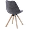 STOEL LILLY 2 -BASED- - Natuurlijke kleuren/Antraciet, Modern, Hout/Textiel (49/85/57cm) - Based