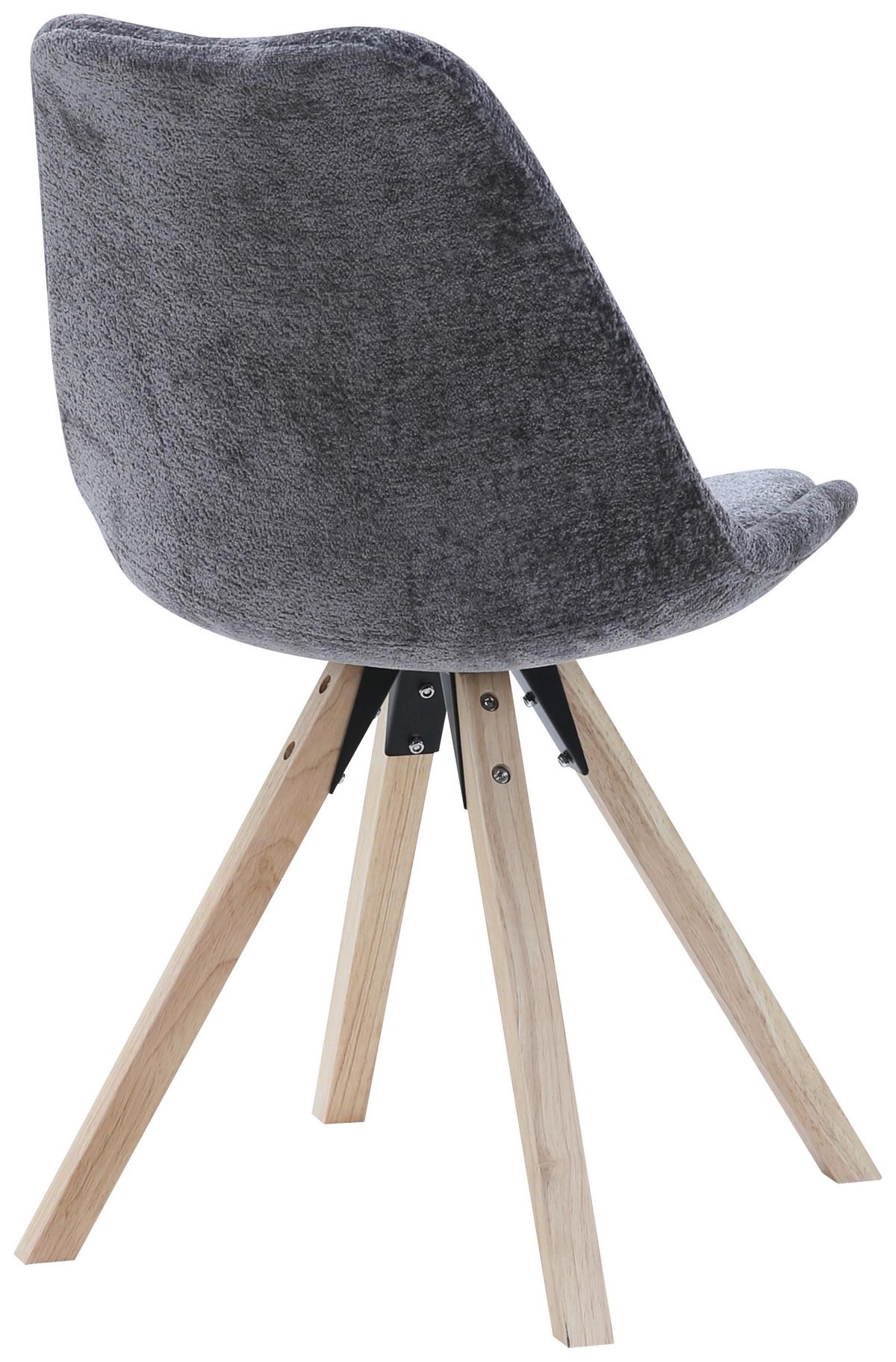 Stol Lilly 2, Antracit - naravne barve/antracit, Moderno, tekstil/les (49/85/57cm) - Based