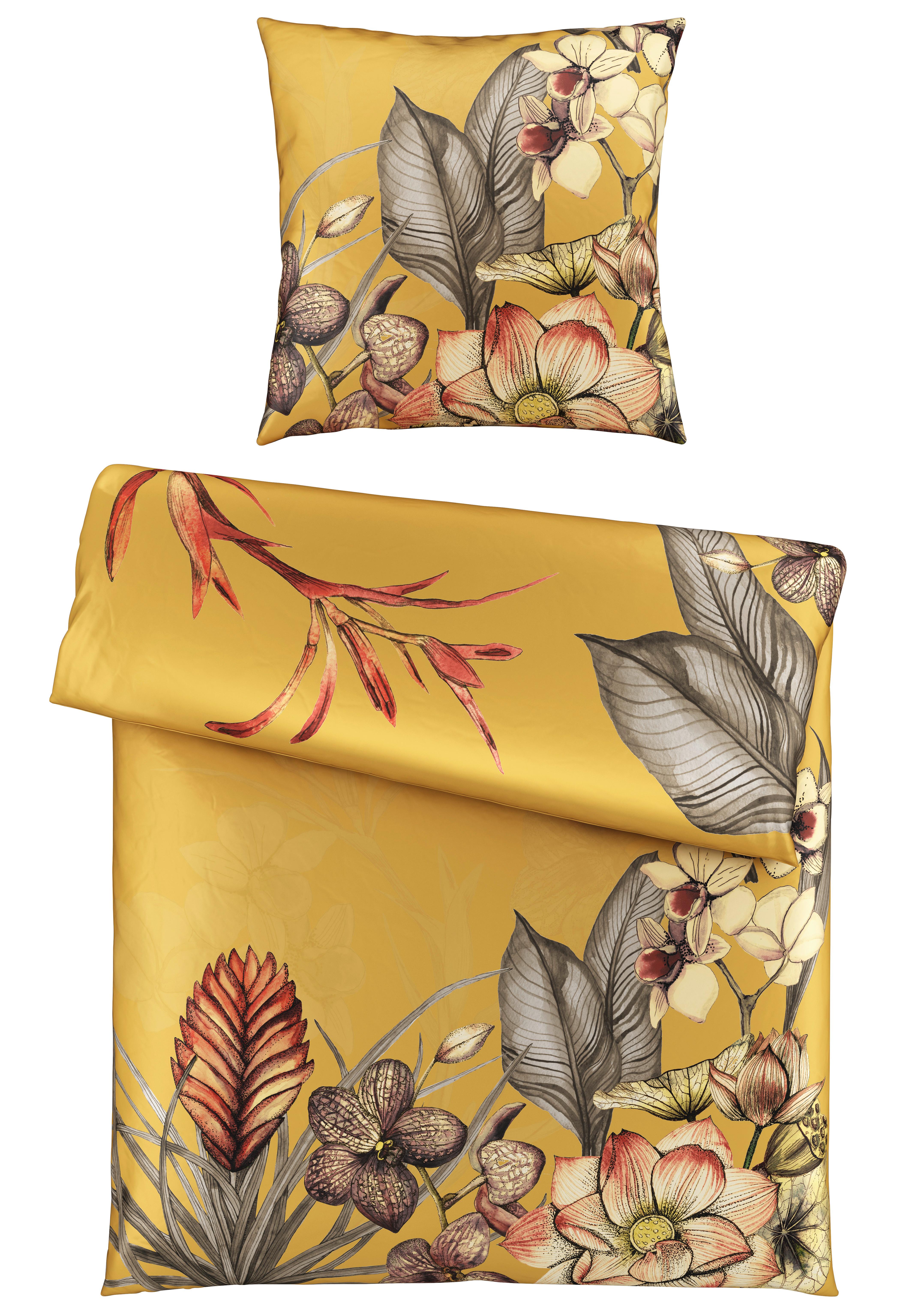 Bettwäsche Cartaxo Gelb ca. 135x200cm - Gelb, LIFESTYLE, Textil (135/200cm) - Modern Living