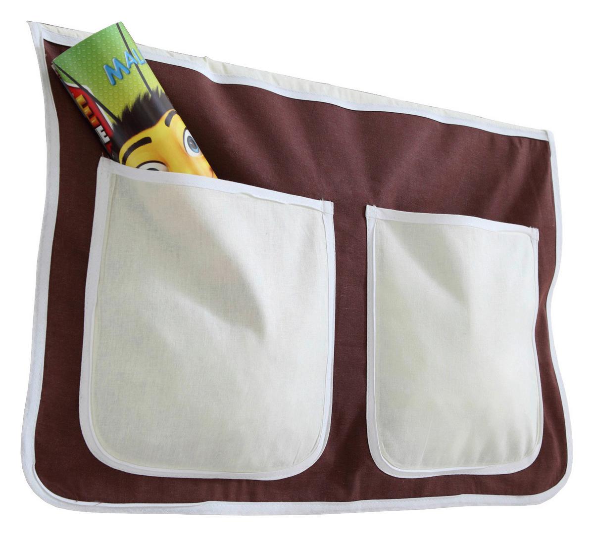 Betttasche "Stofftasche", braun/beige - Beige/Braun, KONVENTIONELL, Textil (56/32/2cm) - MID.YOU