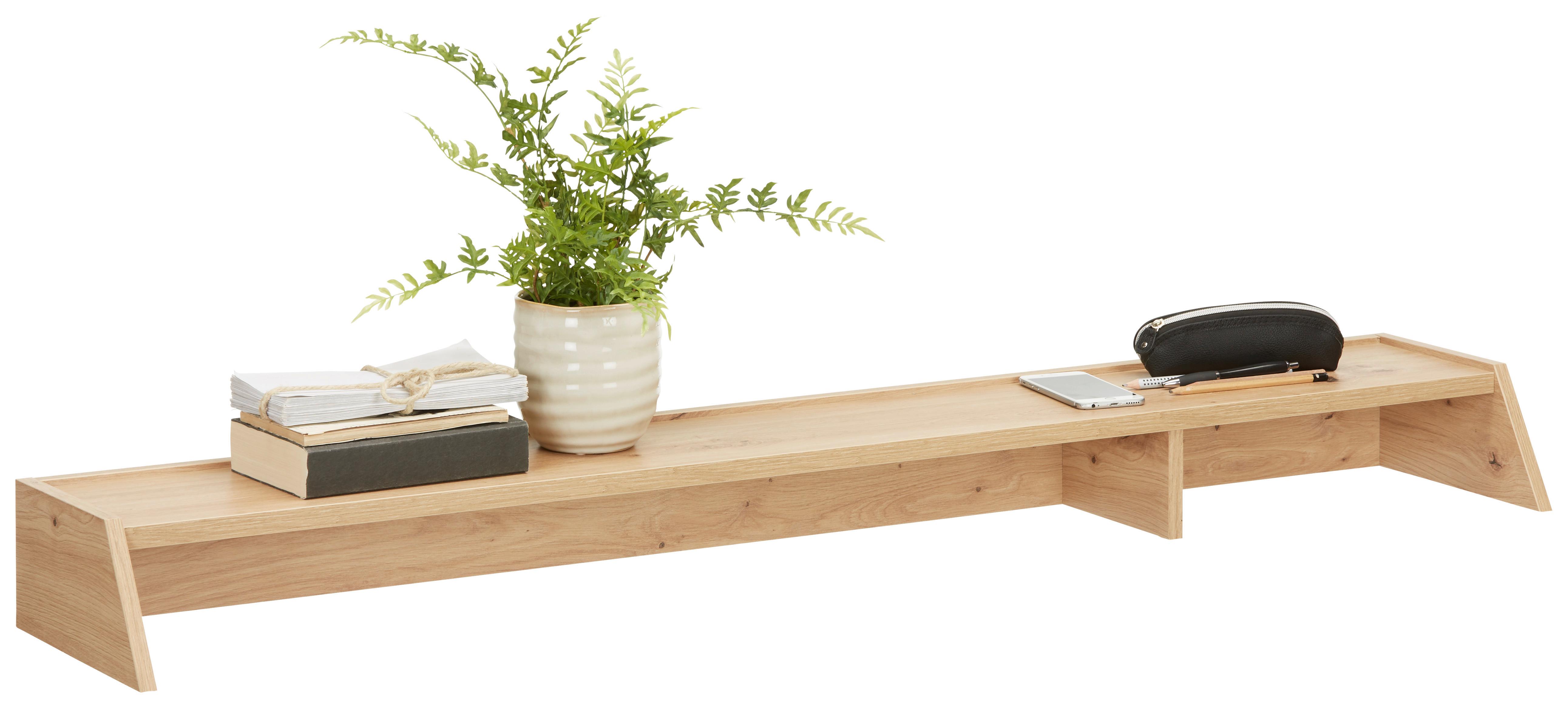 Schreibtischaufsatz in Eichefarben - Eichefarben, MODERN, Holzwerkstoff (137/13/26cm) - Mömax